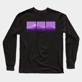 Mountain magic - purple Long Sleeve T-Shirt